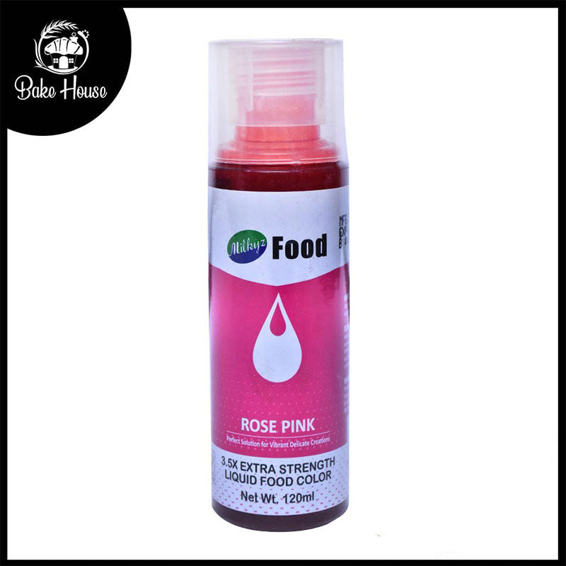 Milkyz Food Liquid Food Color Rose Pink 120ML Bottle