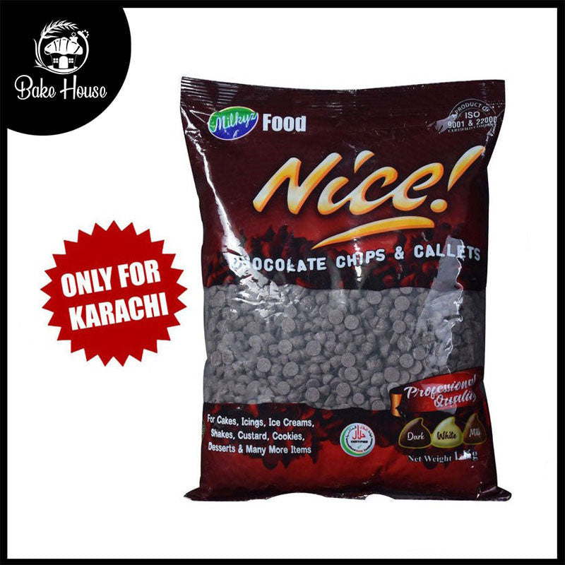 Milkyz Food Nice Black Chocolate Chip 1KG Pack