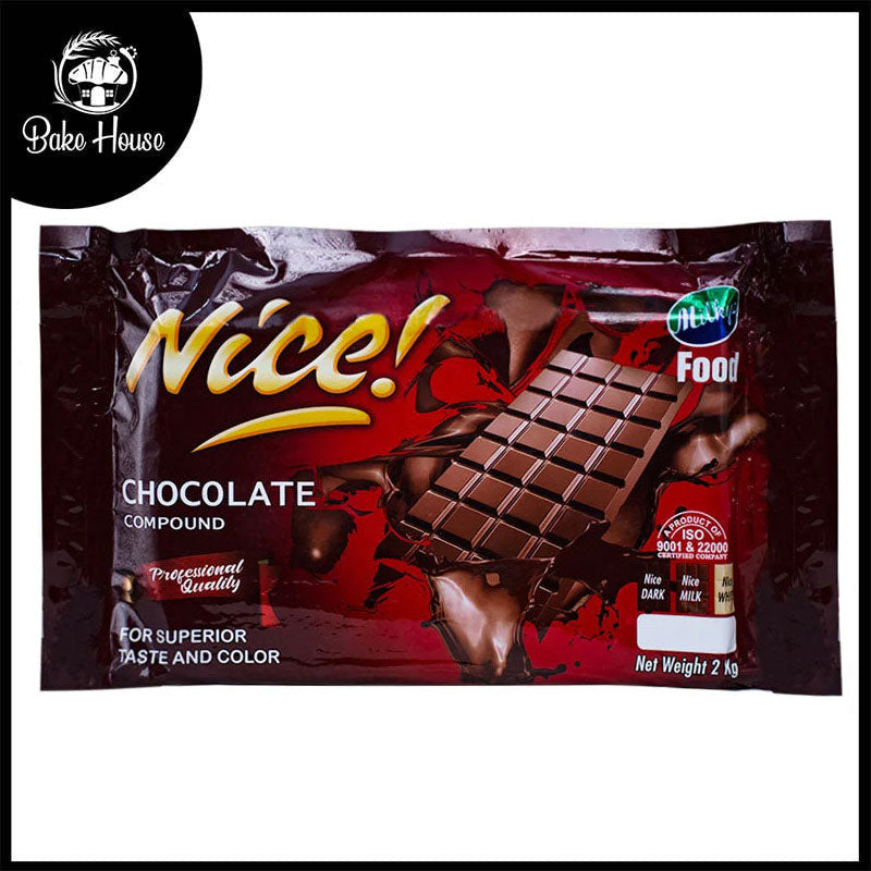 Milkyz Food Nice Dark Chocolate Compound 2KG Slab