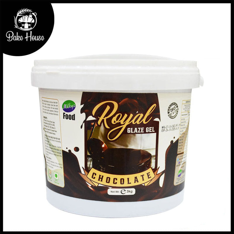 Milkyz Food Royal Chocolate Glaze Gel 3KG Bucket