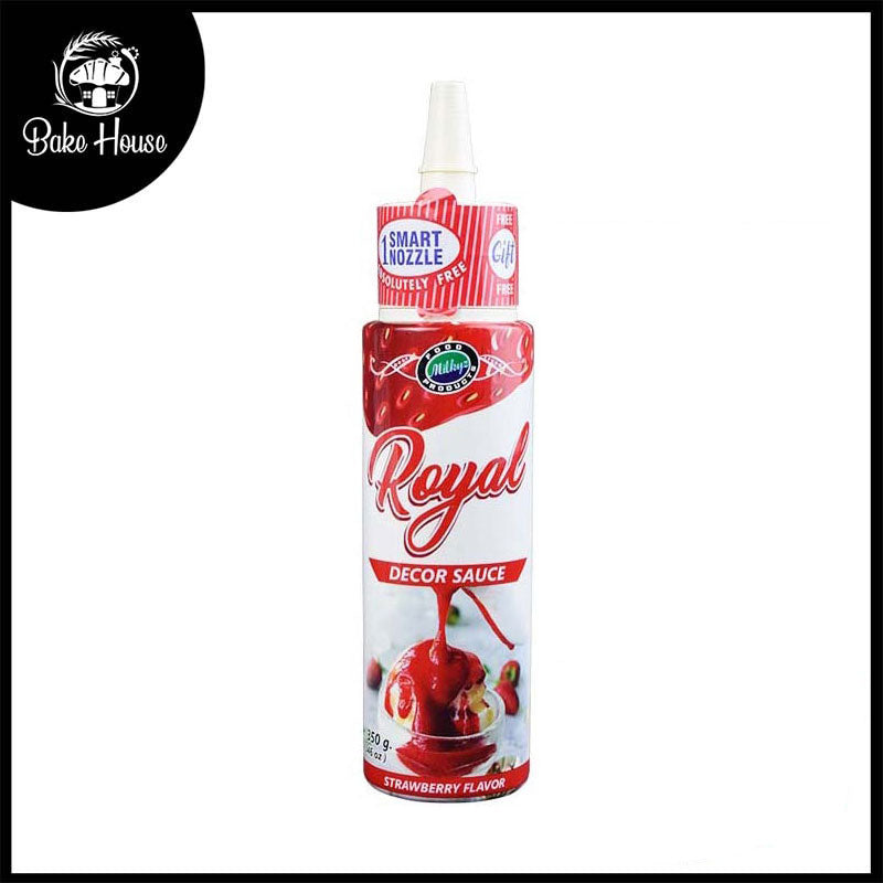 Milkyz Food Strawberry Royal Decor Sauce 350 Gram With 1 Free Smart Nozzle