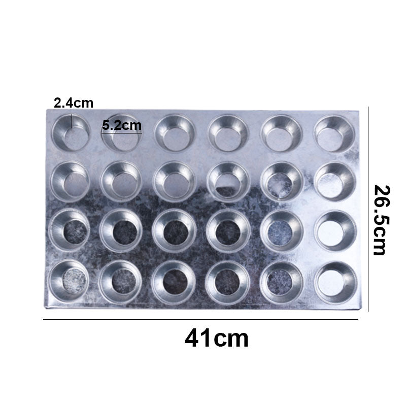 Mini Cupcake Muffin Baking Tray Iron 24 Cavity