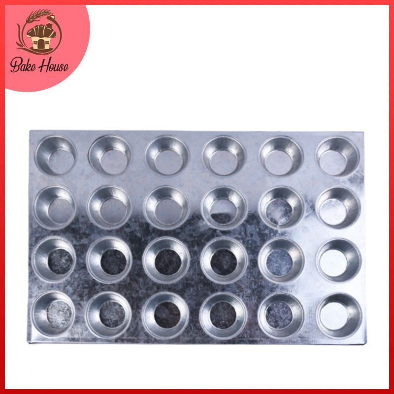 Mini Cupcake Muffin Baking Tray Iron 24 Cavity