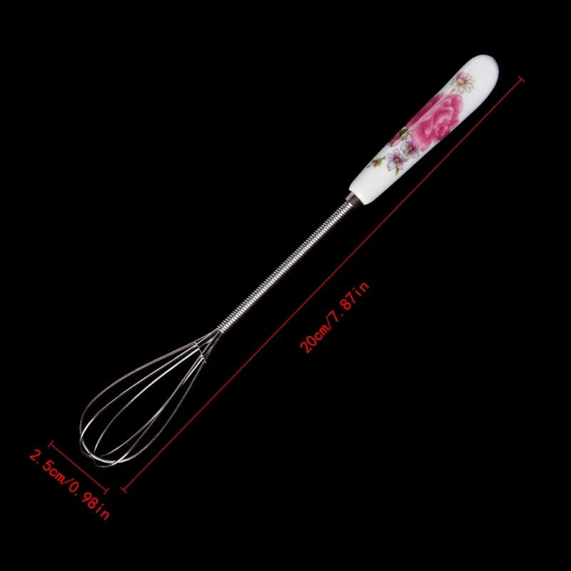 Mini Hand Whisk Stainless Steel Plastic Handle