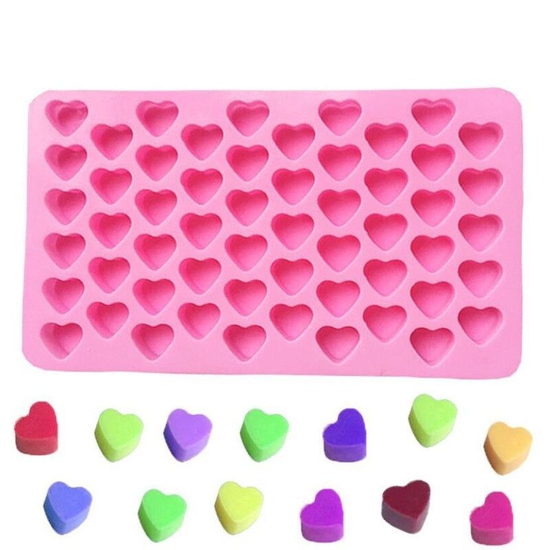 Mini Heart Shape Silicone Chocolate Mold 55 Cavity