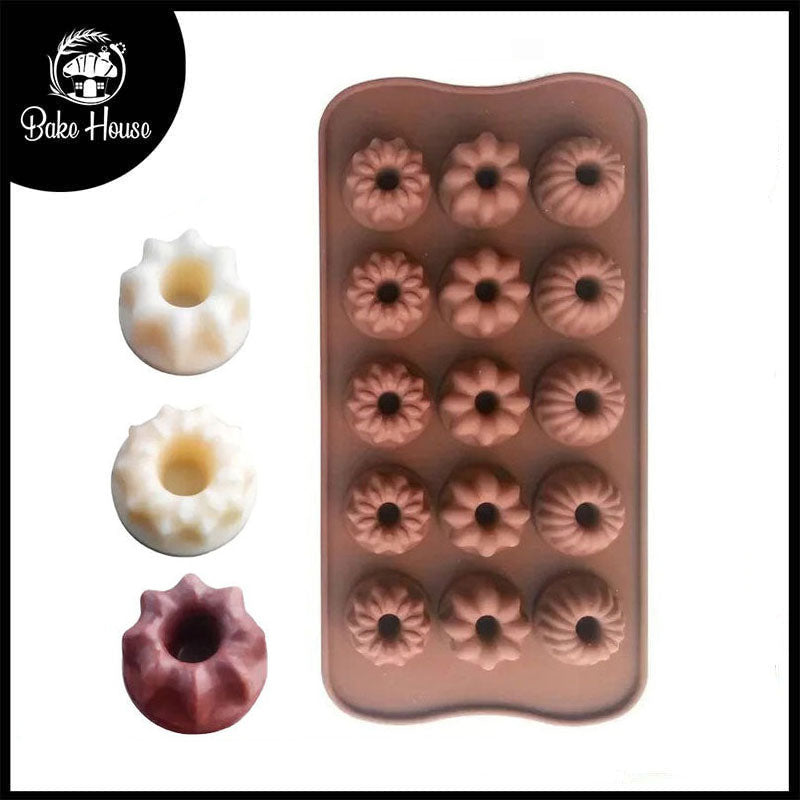 Mini Mix Bundt Silicone Chocolate Mold 15 Cavity