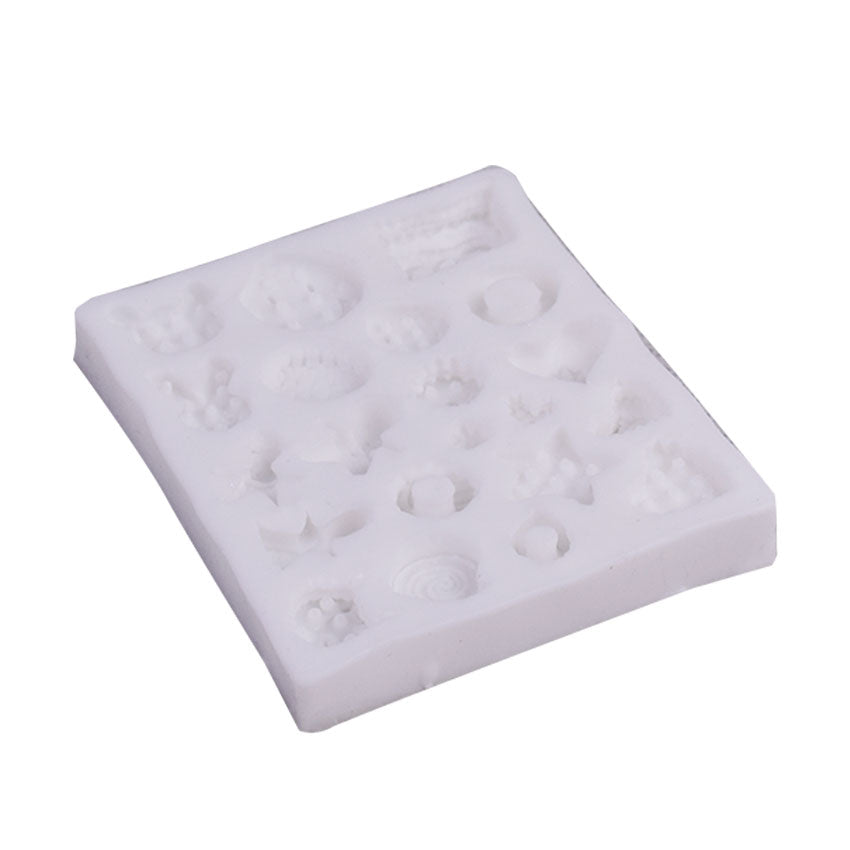 Mini Multi Shape Cookies Silicone Fondant Mold 21 Cavity