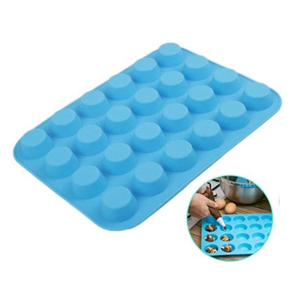 Mini Silicone Muffin Cupcake Baking Tray 24 Cavity