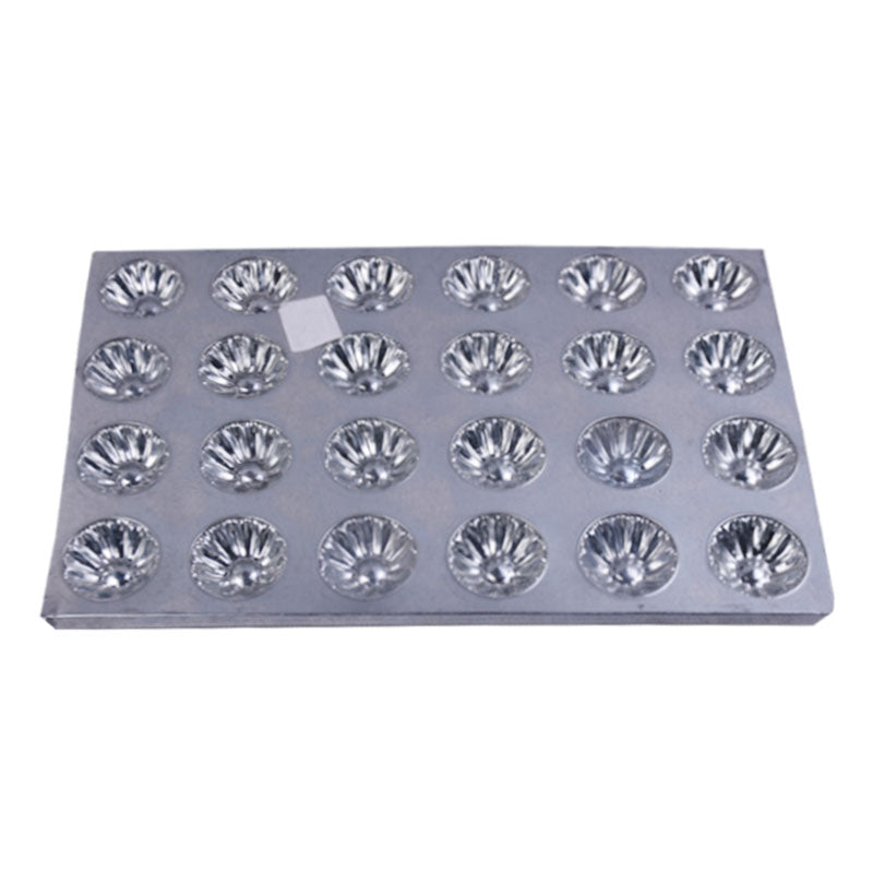 Mini Tart Mold Tray Silver 24 Cavity Design 01