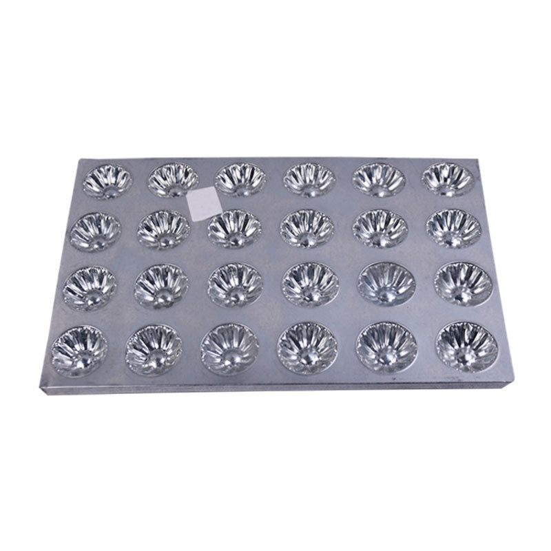 Mini Tart Mold Tray Silver 24 Cavity Design 01