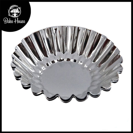 Mini Tart Pan Silver 4 Pcs Set 7.2cm