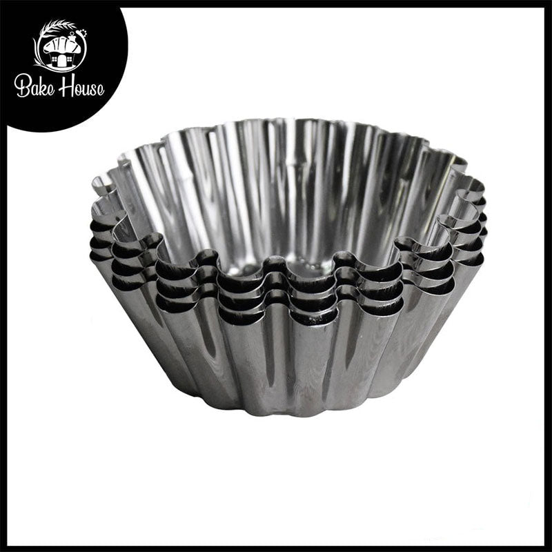 Mini Tart Pan Silver 4 Pcs Set 7.3cm