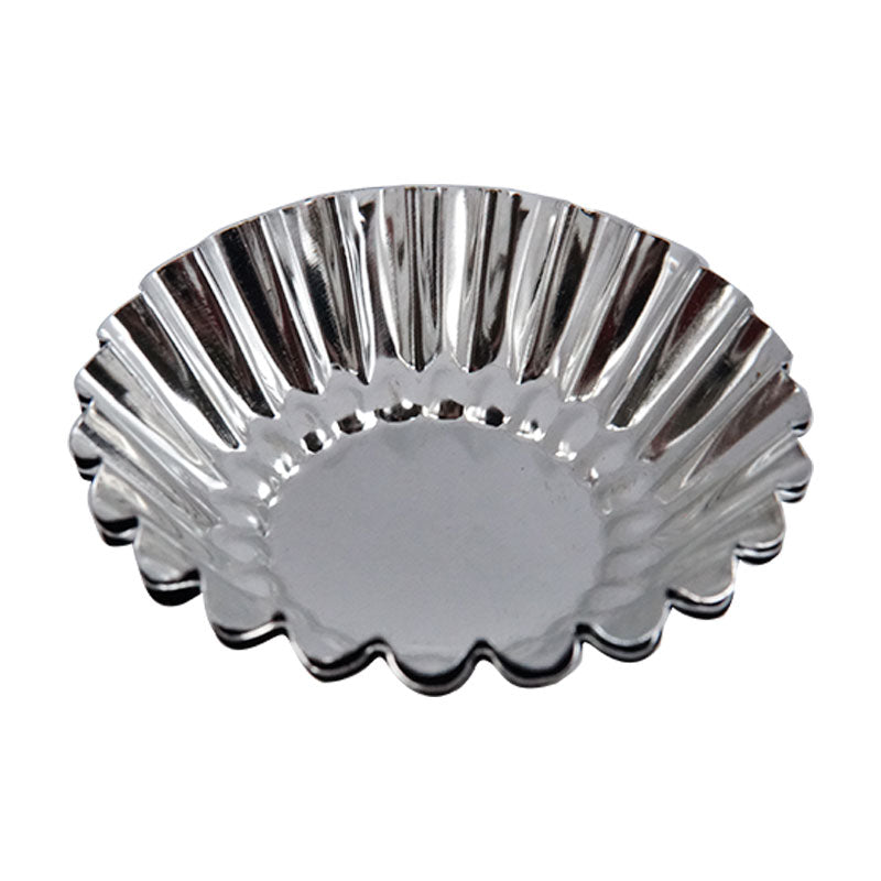 Mini Tart Pan Silver 4 Pcs Set 7.2cm