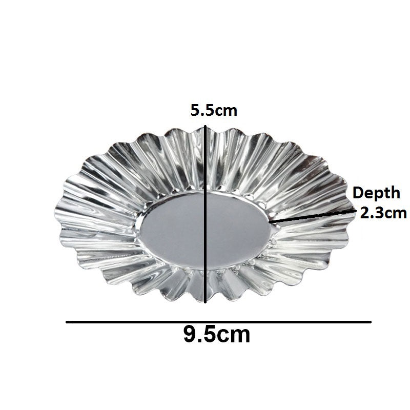 Mini Tart Pan Silver 4 Pcs Set Oval