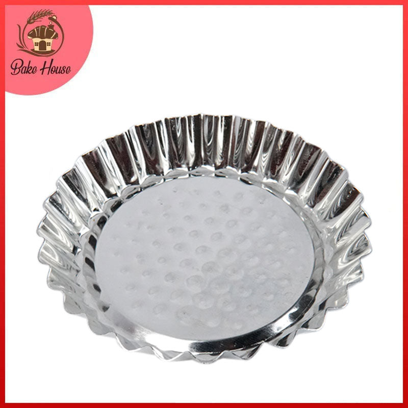 Mini Tart Pan Silver 4 Pcs Set Round Shallow Bake House The Baking