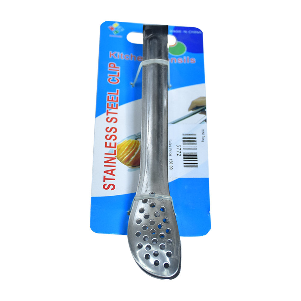 Mini Tong With Holes Stainless Steel