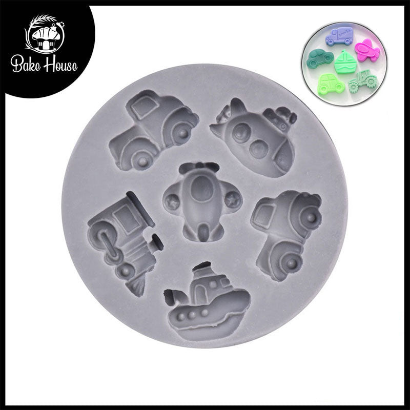 Mini Transport Silicone Chocolate And Fondant Mold 6 Cavity