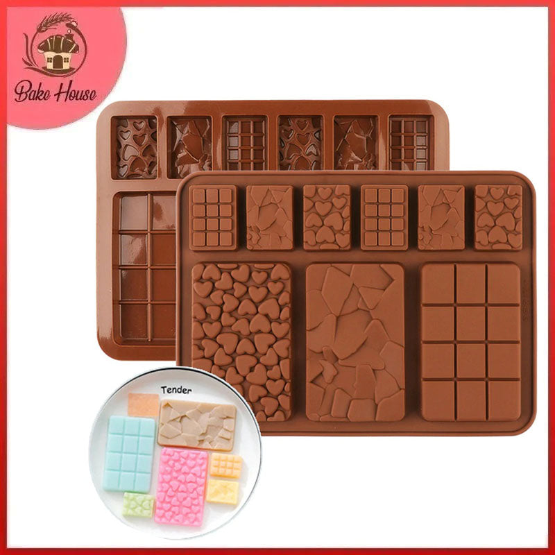 Mix Design Silicone Chocolate Block Mold 9 Cavity