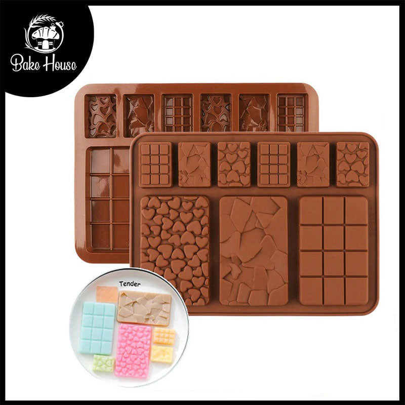 Mix Design Silicone Chocolate Block Mold 9 Cavity