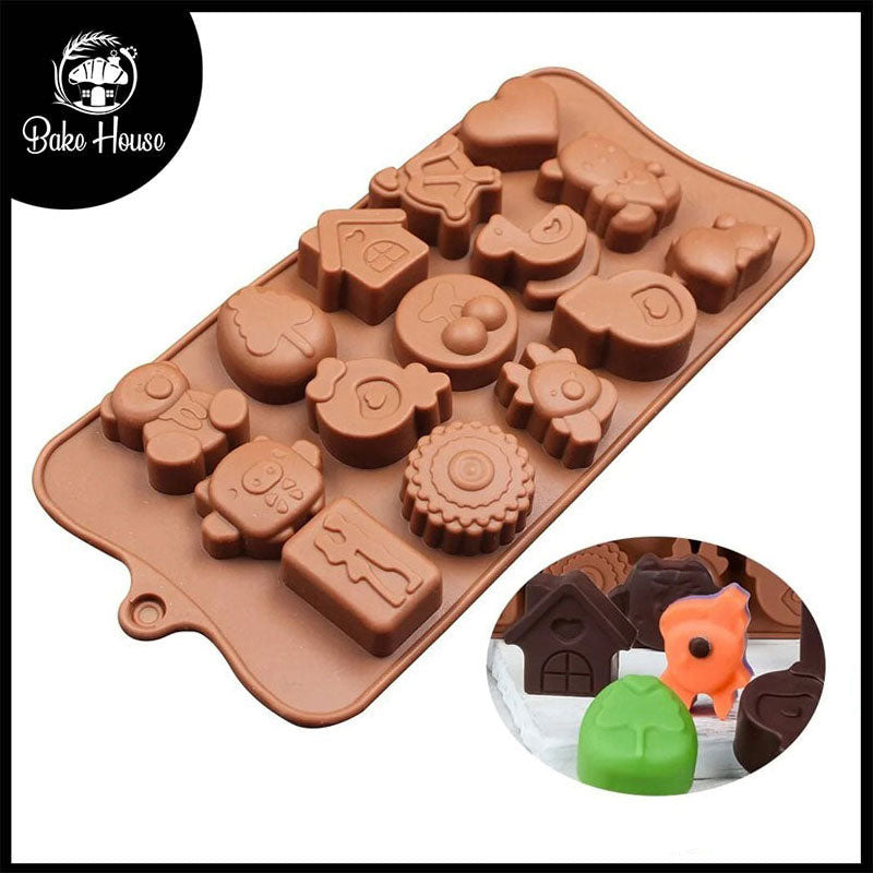 Mix House Theme Silicone Chocolate & Candy Mold