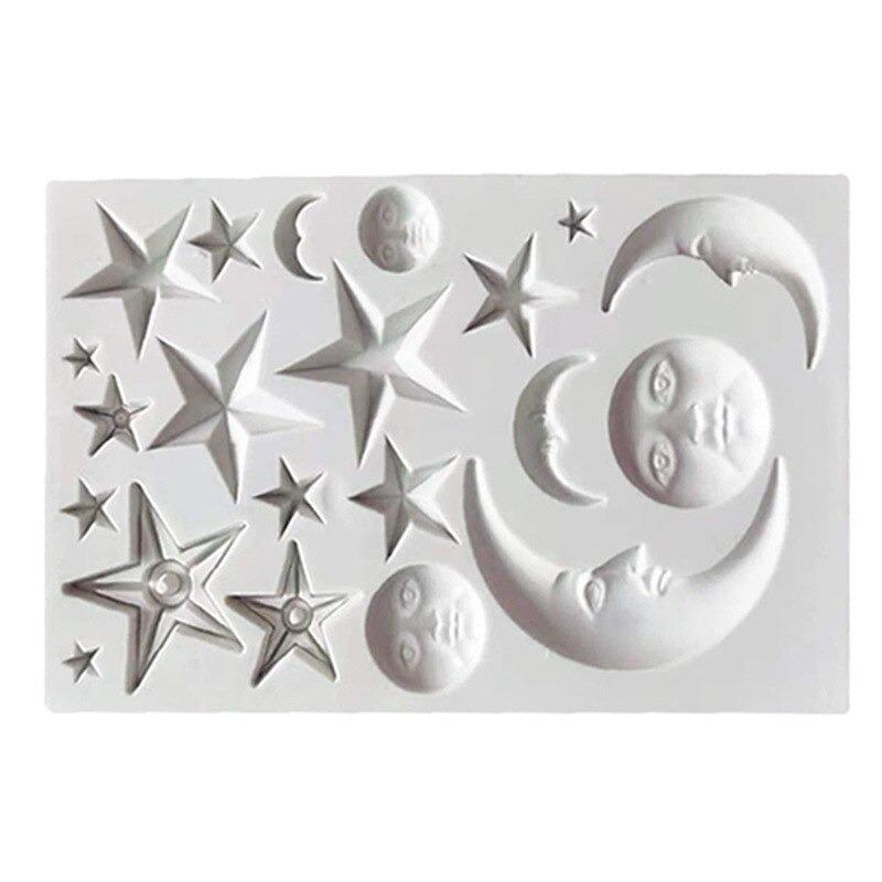 Moon, Sun & Stars Silicone Fondant & Chocolate Mold