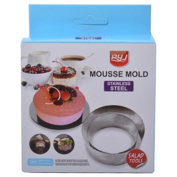 Mousse Mold Round Shape Steel 3Pcs Set