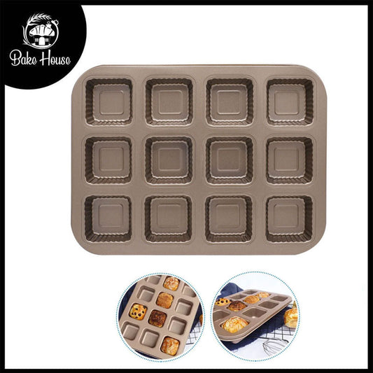 Muffin Cupcake Baking Tray Heavy 12 Cavity