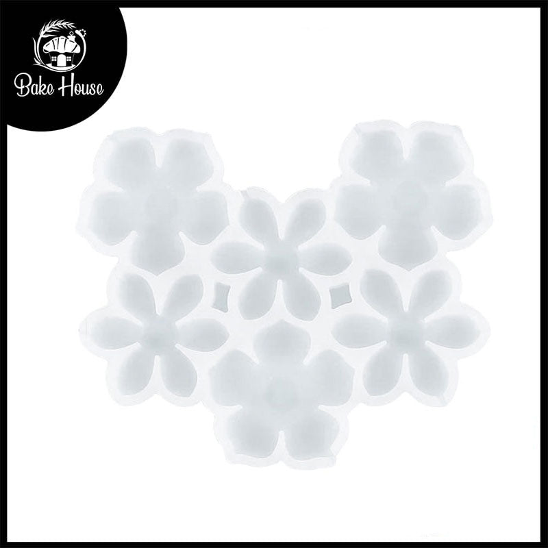 Multi Design Flowers Shape Silicone Lollipop Mold 6 Cavity