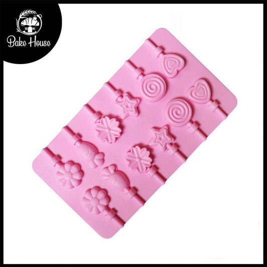 Multi Design Silicone Lollipop Mold 12 Cavity