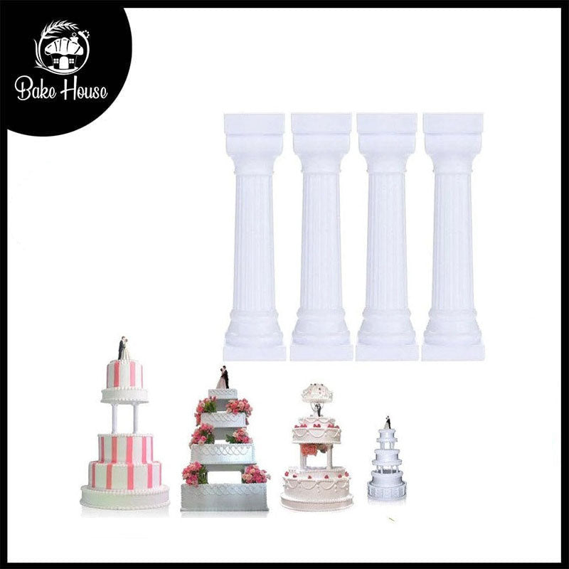 Multi Layer Cake Support Pillars Medium Size 4Pcs Set