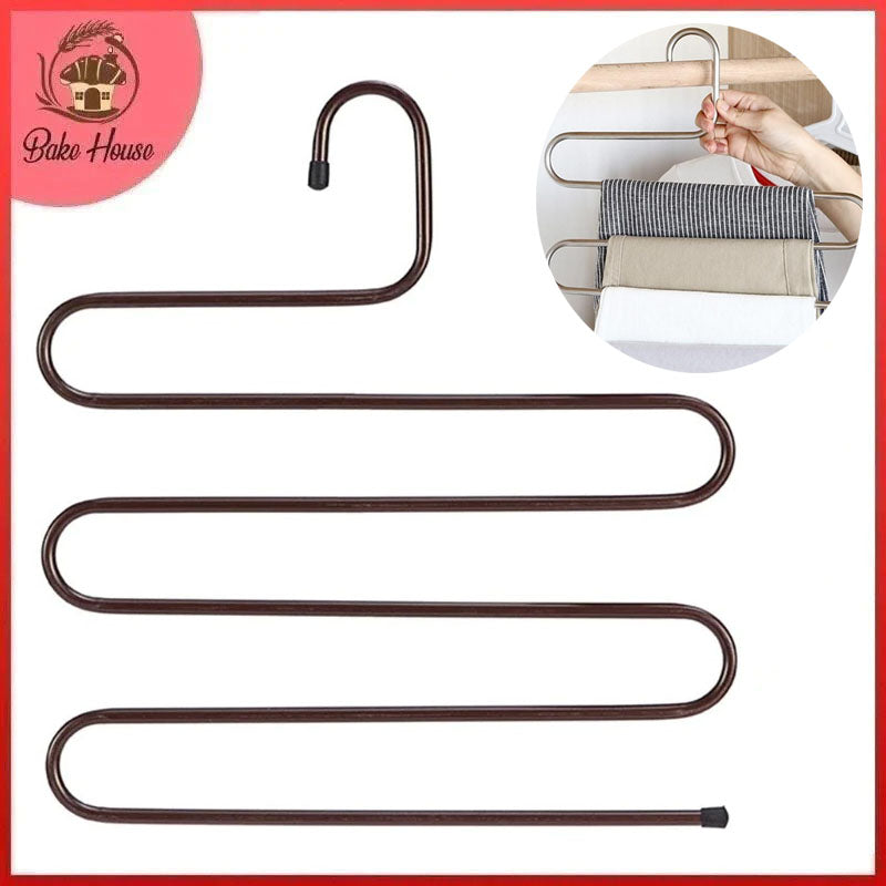 Multi Layer S Shaped Trousers Organizer Hanger