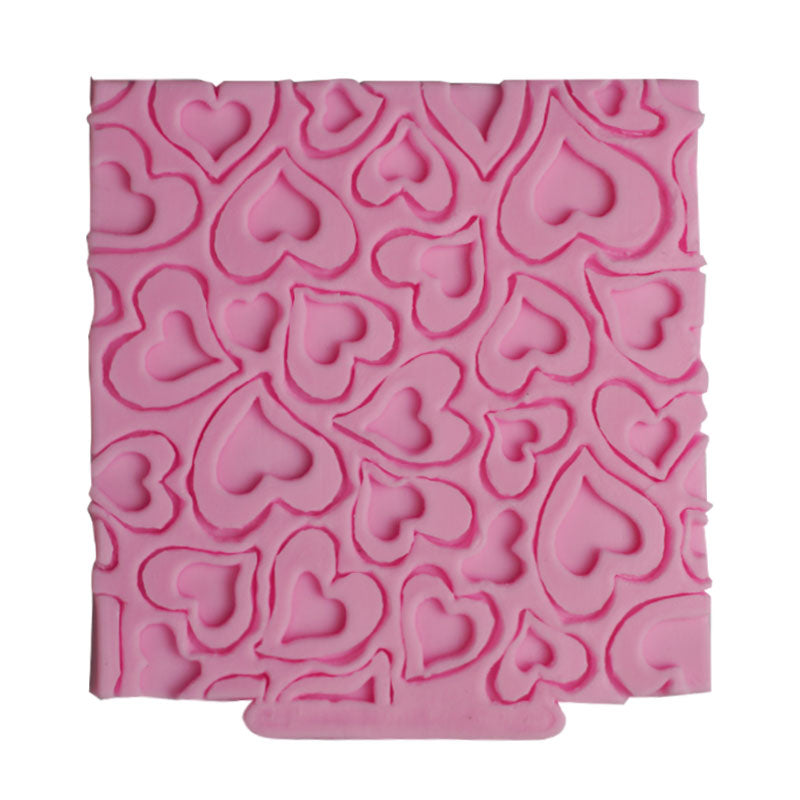 Multi Love Hearts Texture Silicone Fondant Mold