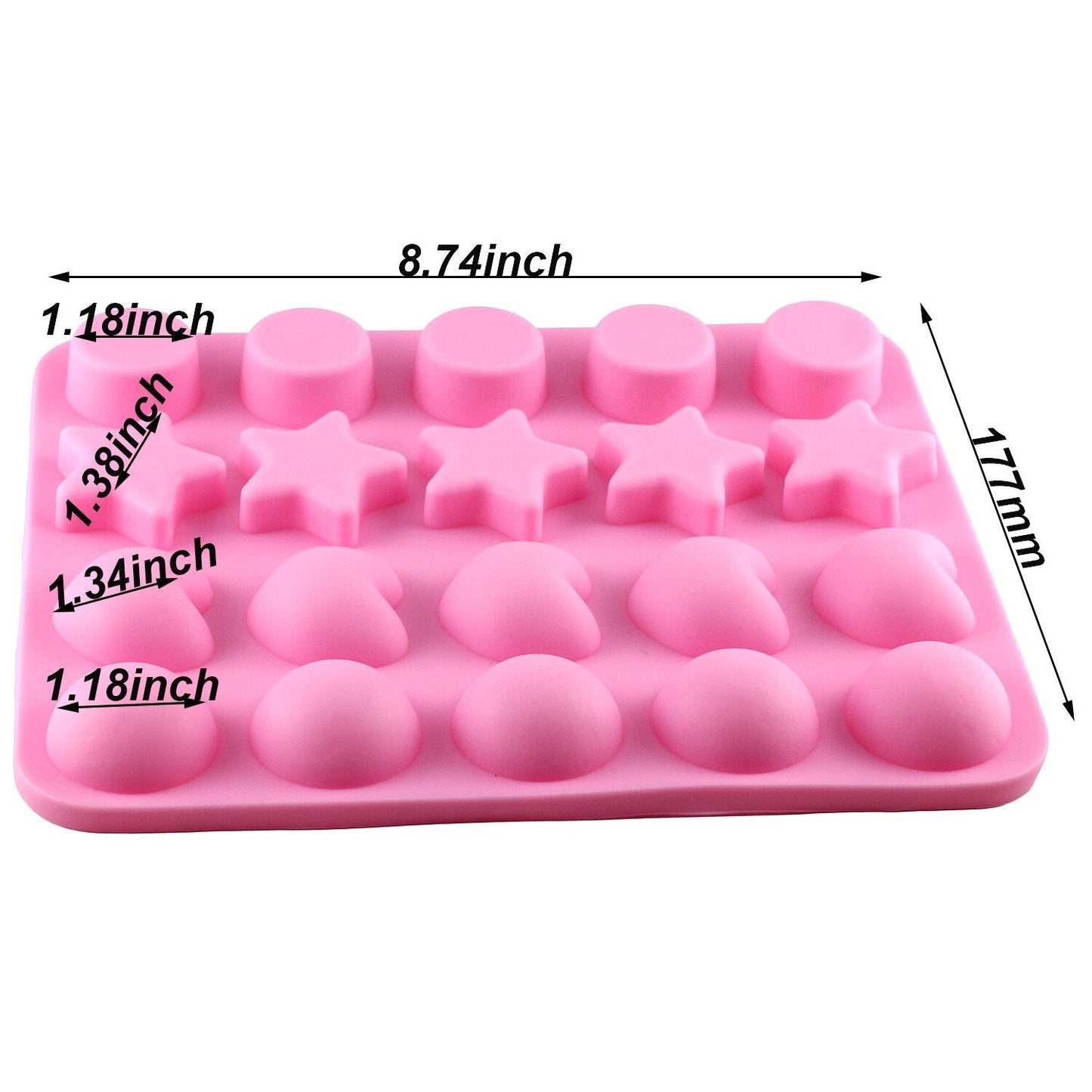 Multi Shapes Silicone Lollipop Mold 20 Cavity