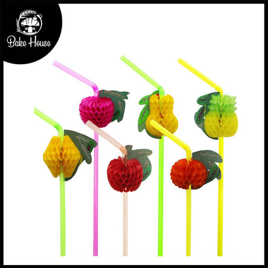 Multicolor Fruit Straw 100Pcs