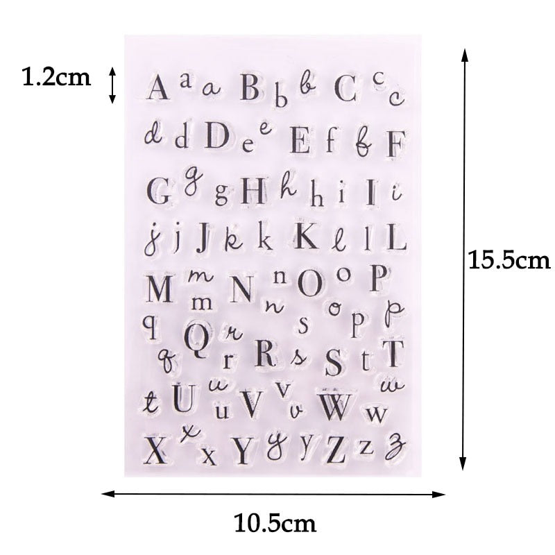 Multiple Style Alphabet Silicone Rubber Stamp – Bake House - The Baking ...