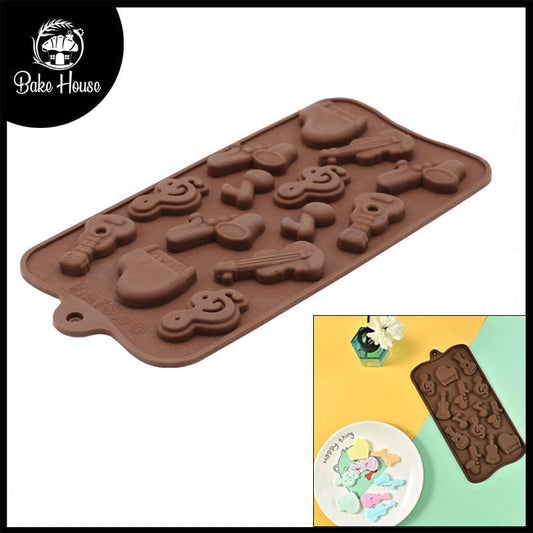 Musical Instruments Chocolate Mold 14 Cavity