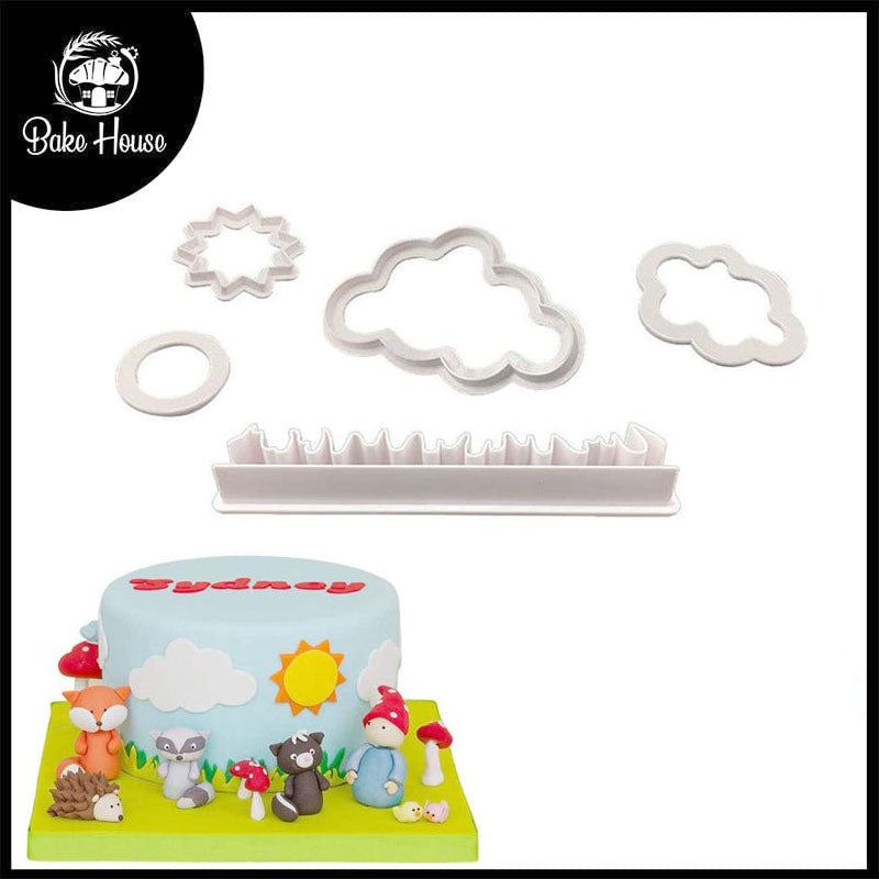 Nature Fondant & Cookies Cutter 5Pcs Set Plastic