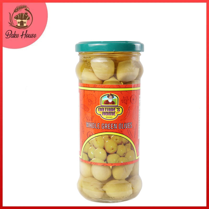 Nature's Home Whole Green Olives 370gm