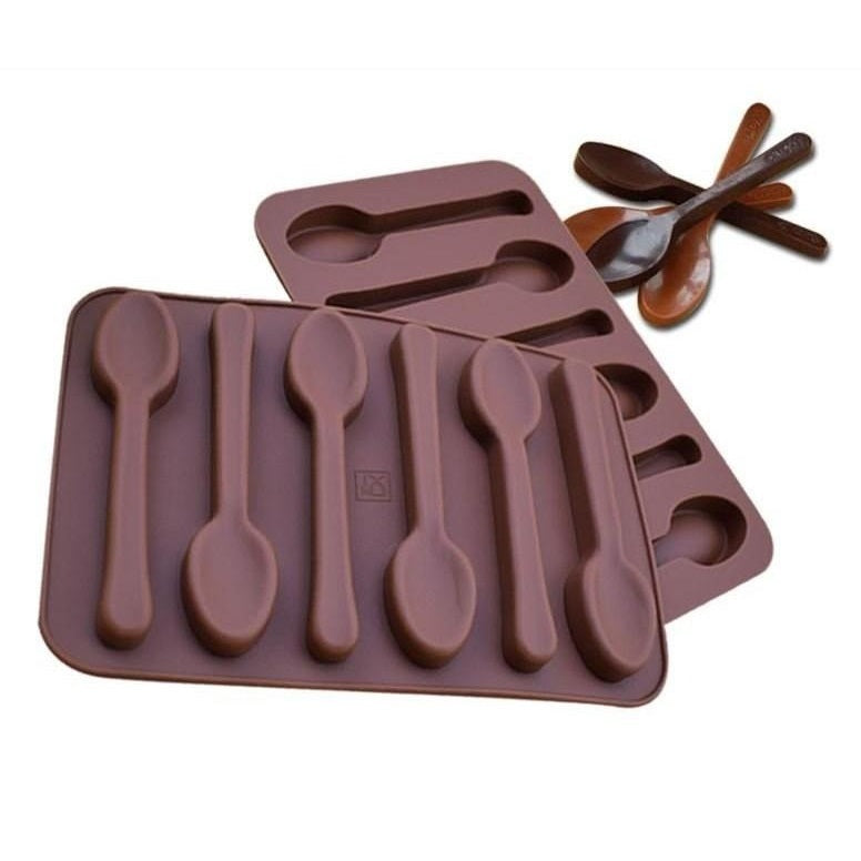 Spoon Silicone Chocolate Mold 6 Cavity Small Size