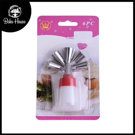 Nozzle Set 6Pcs With Coupler & Icing Piping Bag