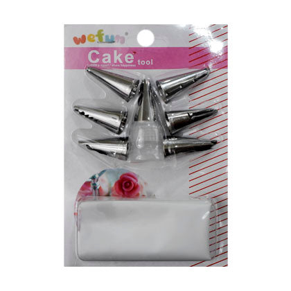 Nozzle Set 7Pcs With Coupler & Piping Bag