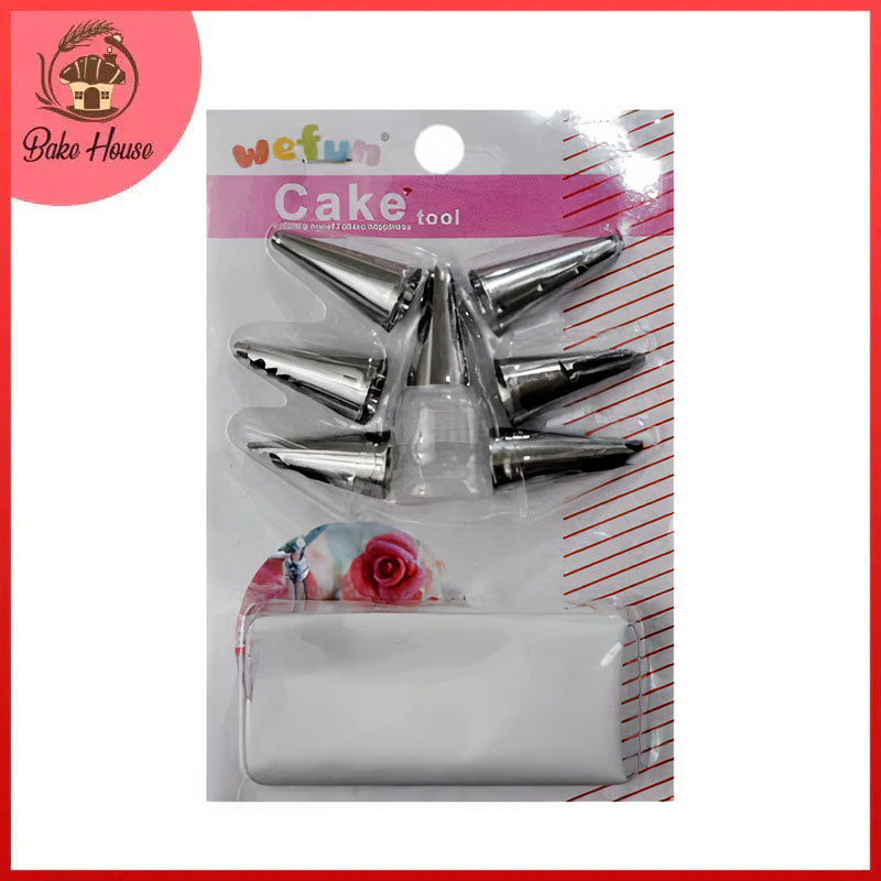 Nozzle Set 7Pcs With Coupler & Piping Bag