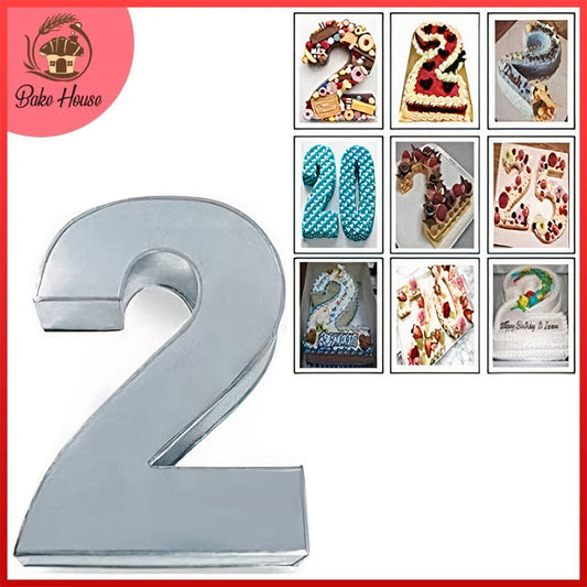 Number Cake Baking Mold Silver Tin (2)