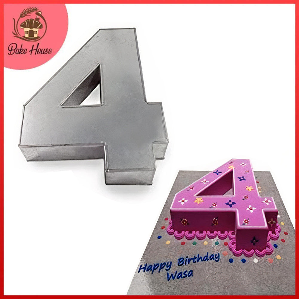 Number Cake Baking Mold Silver Tin (4)