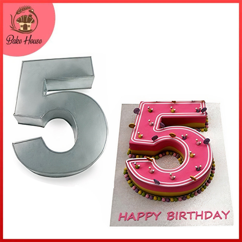 Number Cake Baking Mold Silver Tin (5)