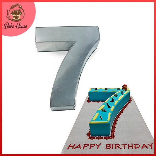 Number Cake Baking Mold Silver Tin (7)