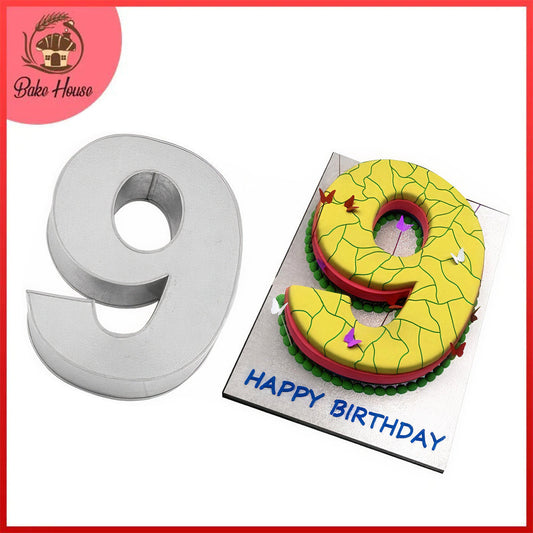 Number Cake Baking Mold Silver Tin (9)
