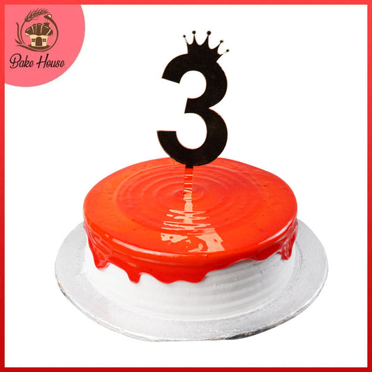 Number Cake Topper Golden  (Three)
