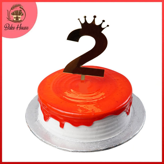 Number Cake Topper Golden  (Two)