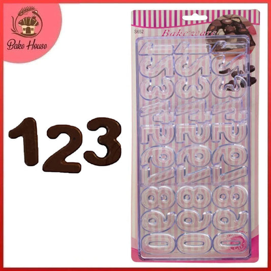 Numbers Acrylic Chocolate & Candy Mold 30 Cavity